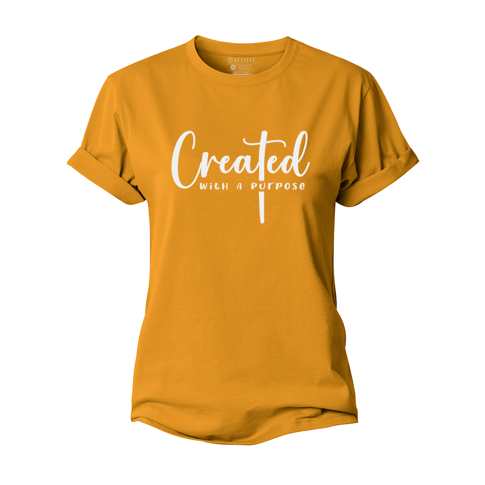 Created with A Purpose Women's Cotton T-Shirt