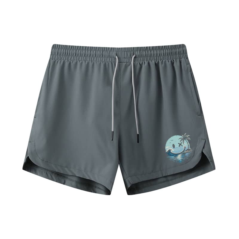 Smiley Wave Palm 5-Inch Quick-Dry Shorts