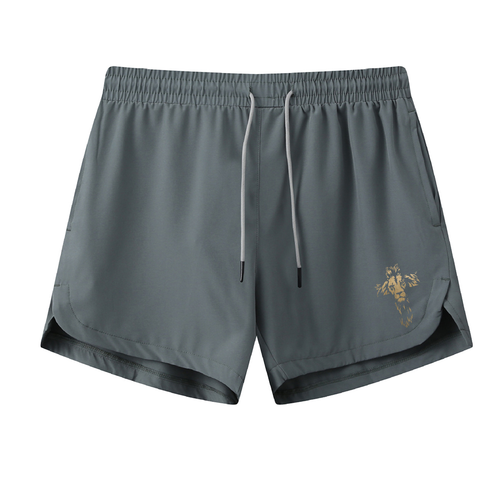 Lion Cross Athletic Quick-Dry Shorts