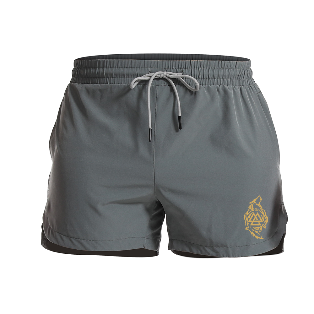 Valknut Wolf Athletic Quick-Dry Shorts