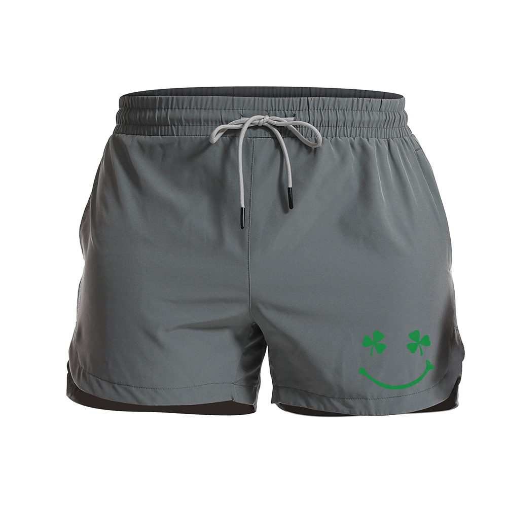 Lucky Smiley Athletic Quick-Dry Shorts