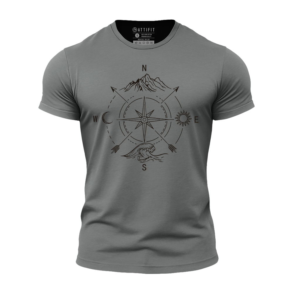 Landscape Compass Athletic Quick-Dry T-Shirt