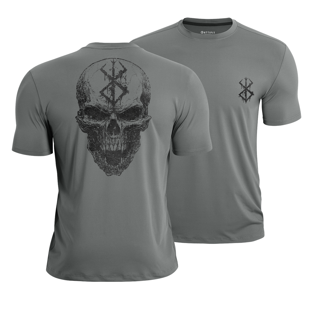 Viking Rune Skull Athletic Quick-Dry T-Shirt