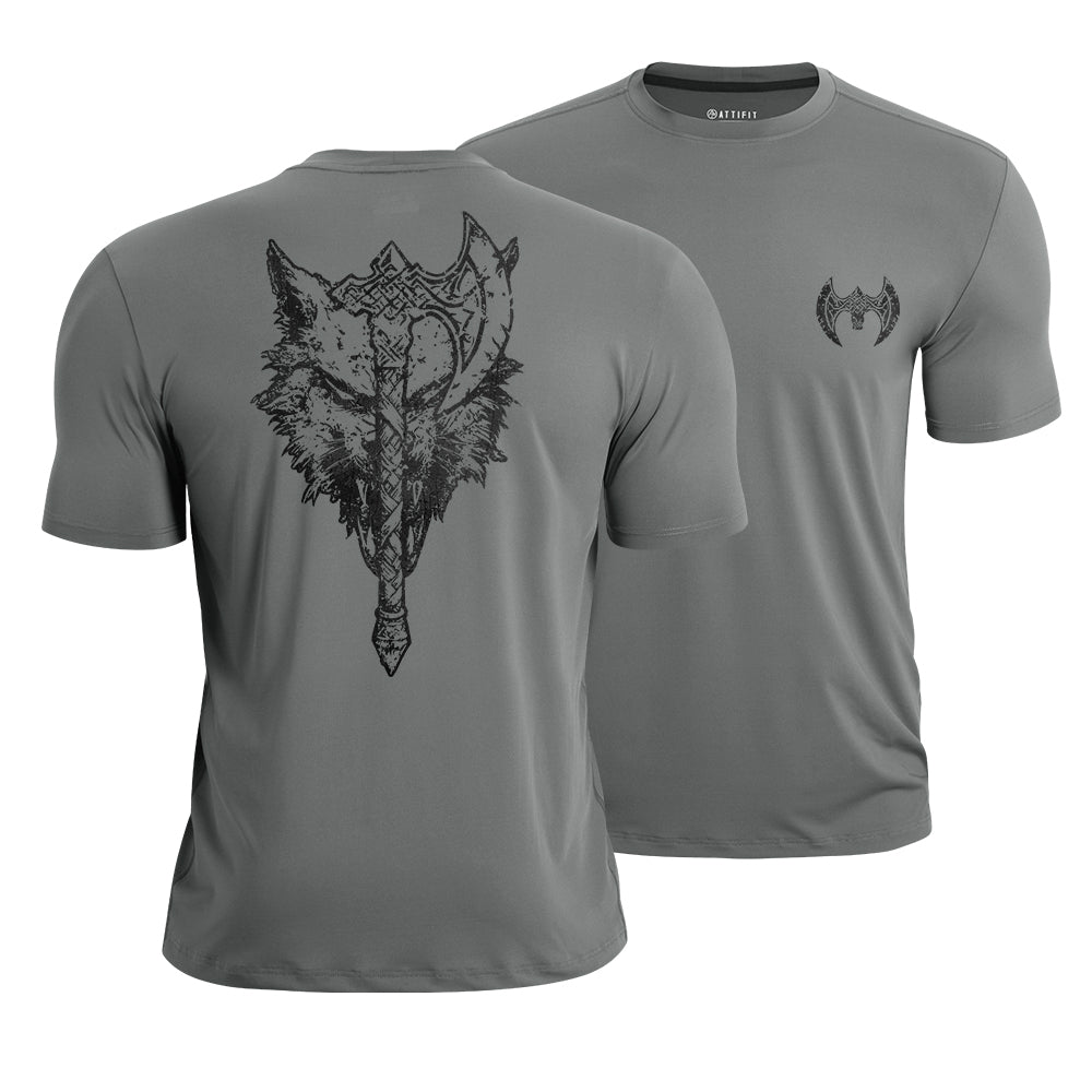 Viking Axe Wolf Quick-Dry T-Shirt