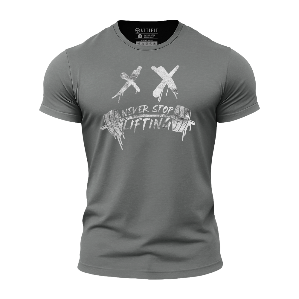 Never Stop Lifting Athletic Quick-Dry T-Shirt