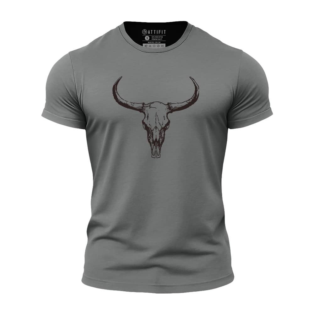 Bull Skull Athletic Quick-Dry T-Shirt