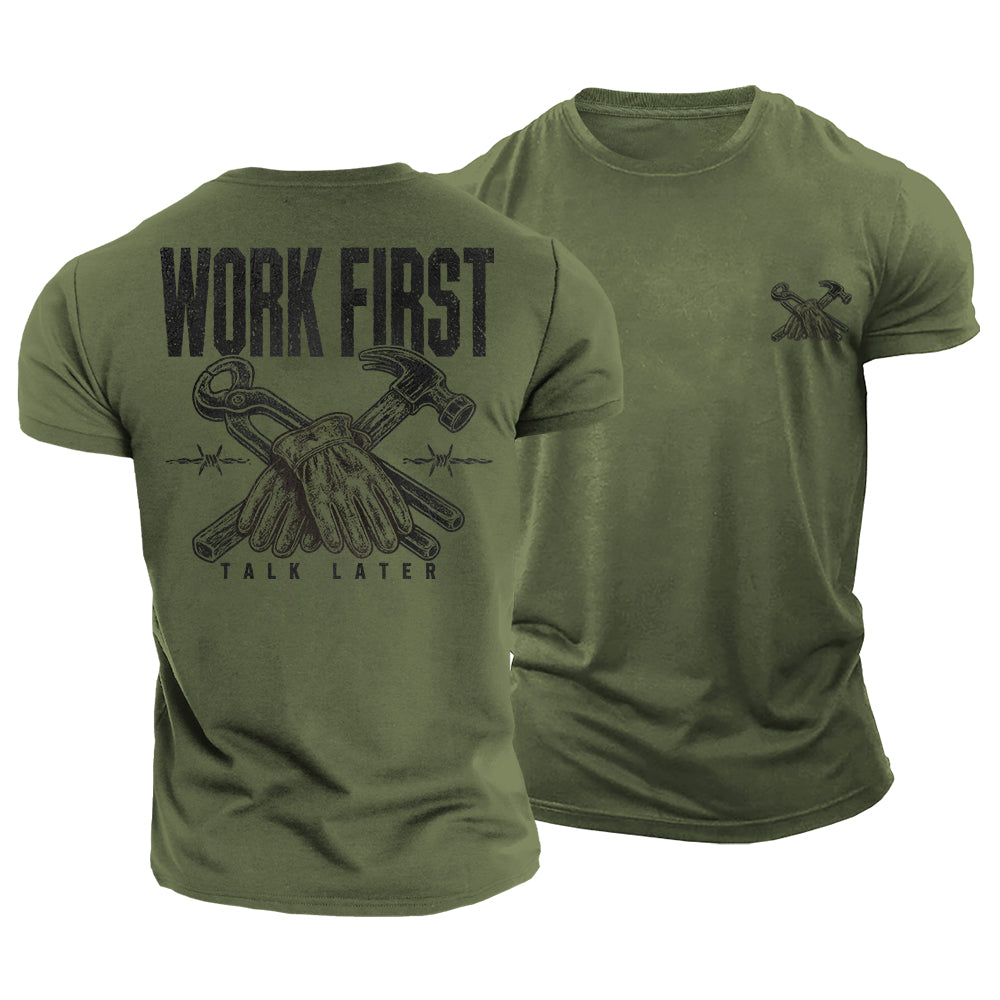 Work First Cotton T-Shirt