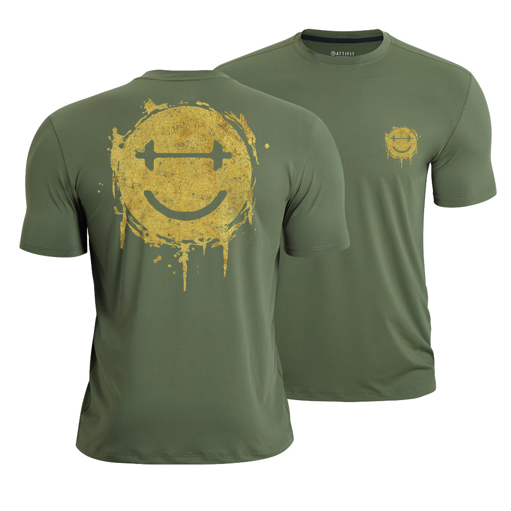Dumbbell Smiley Quick-Dry T-Shirt