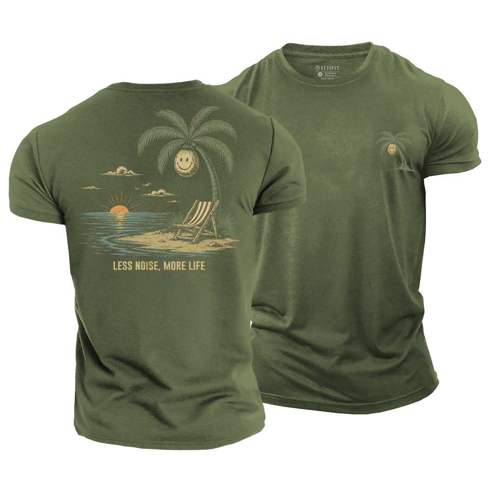 Less Noise More Life Cotton T-Shirt