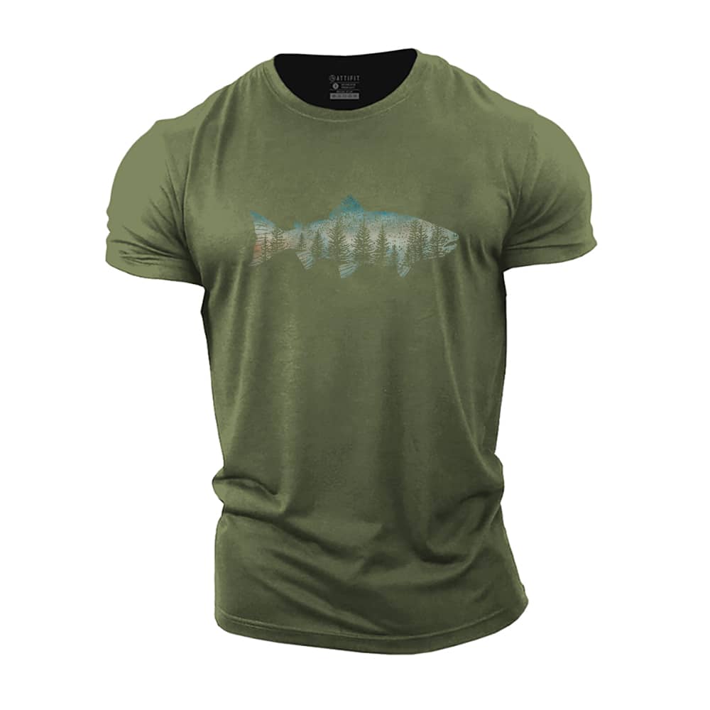 Fish Of The Forest Cotton T-Shirt