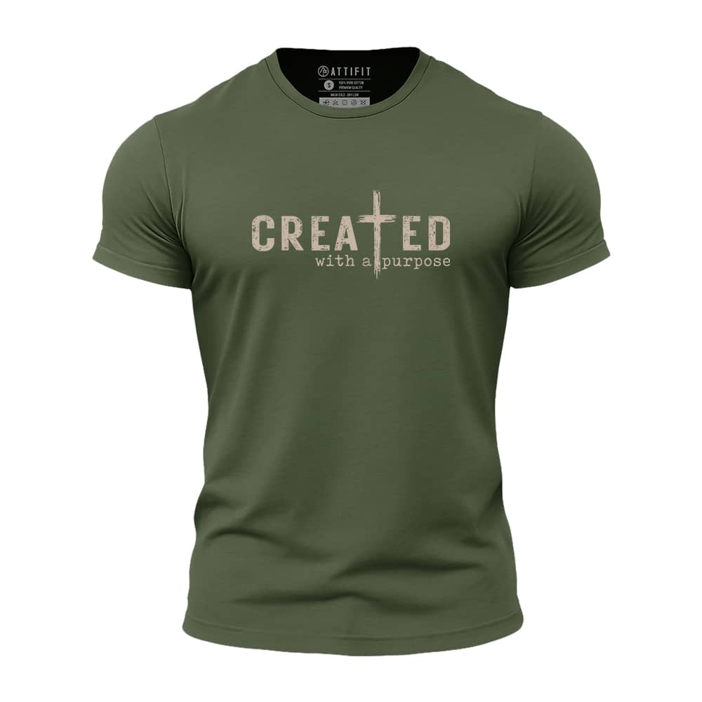 Created With A Purpose Athletic Quick-Dry T-Shirt