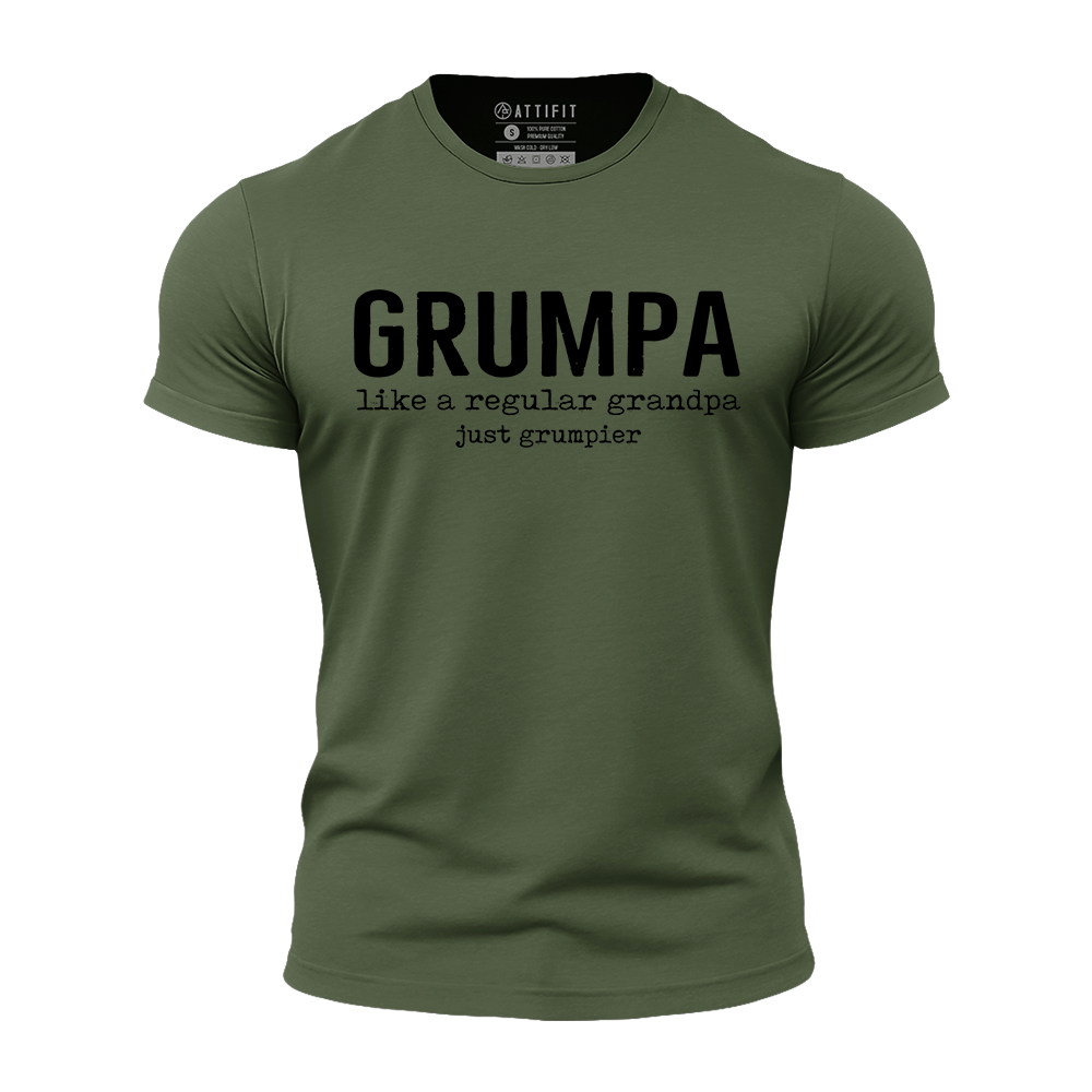 Grumpa like a Regular Grandpa Just Grumpier Quick-Dry T-Shirt