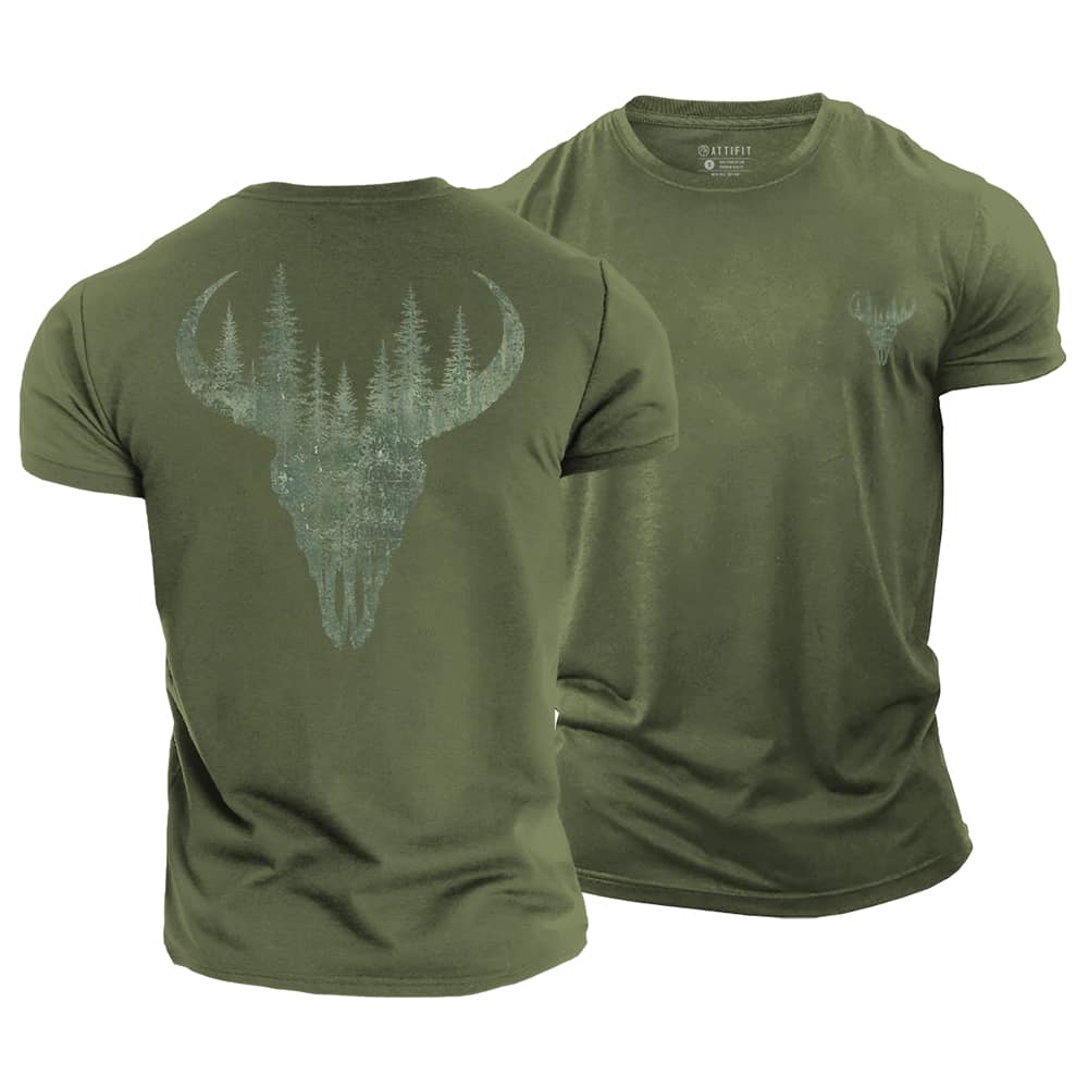 Woodland Horn Cotton T-Shirt