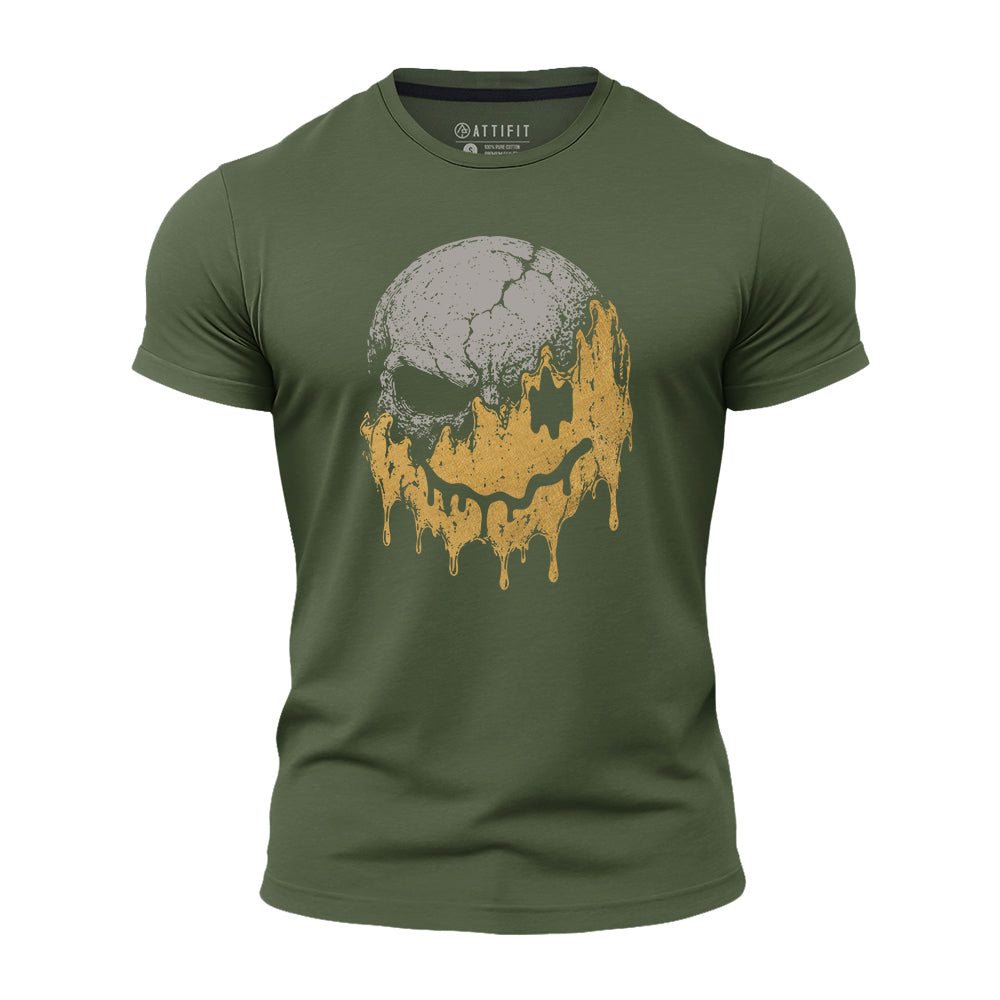 Dripping Happy Skull Quick-Dry T-Shirt