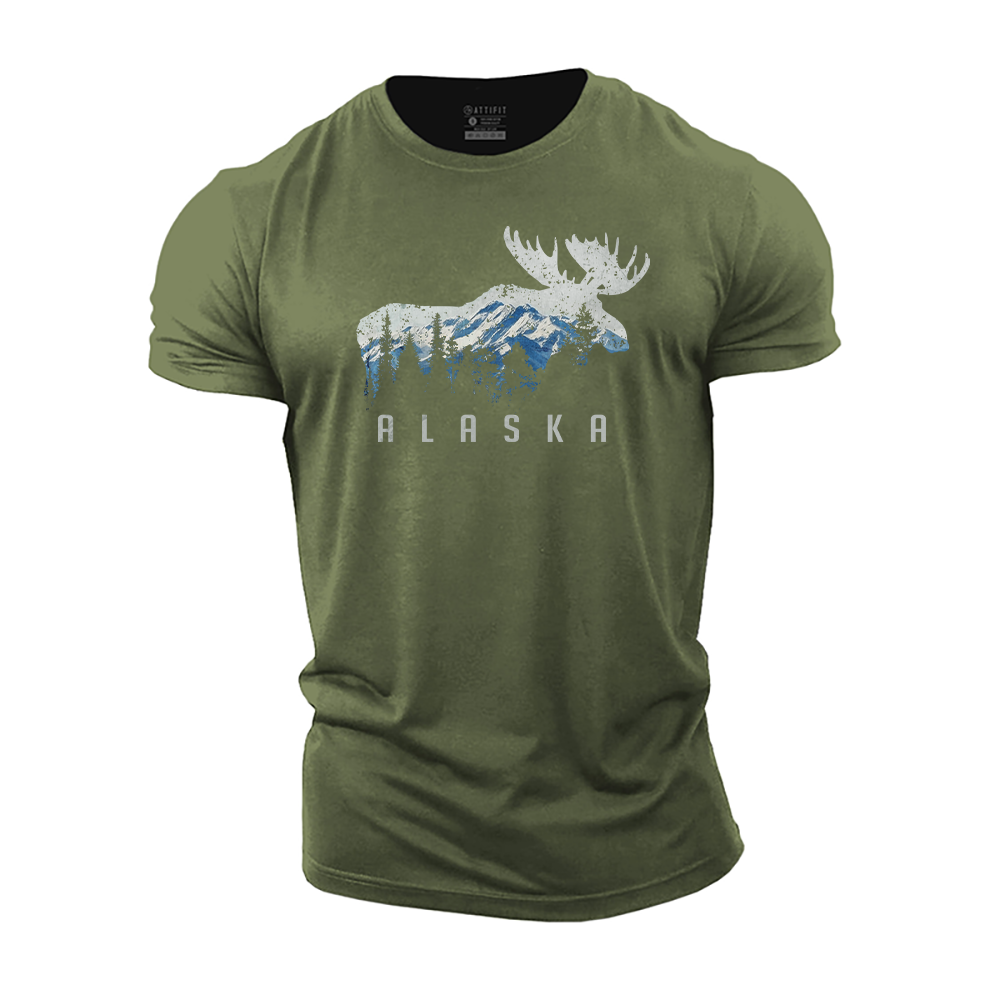 Alaska Moose Cotton T-Shirt