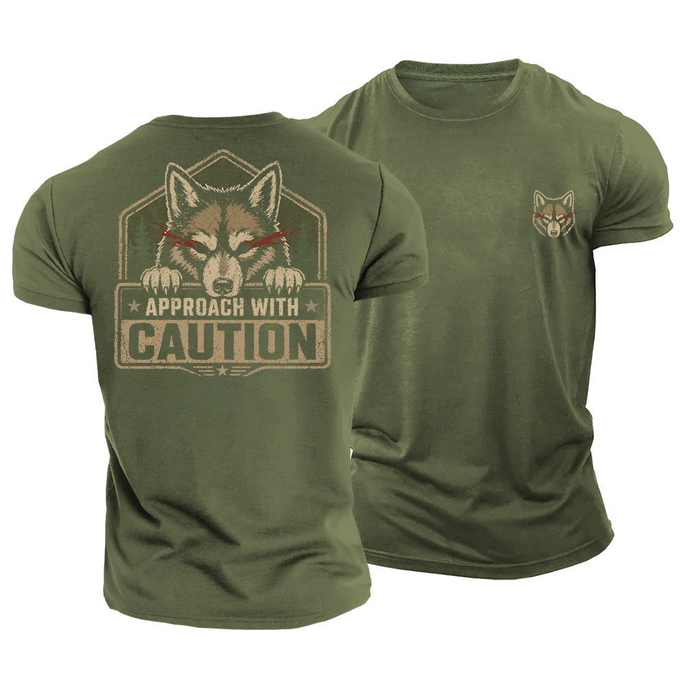 Approach With Caution Cotton T-Shirt