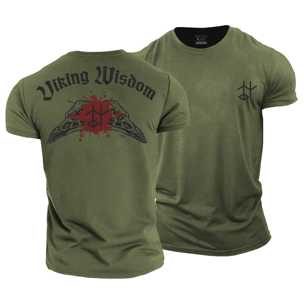 Viking Wisdom Rune Cotton T-Shirt