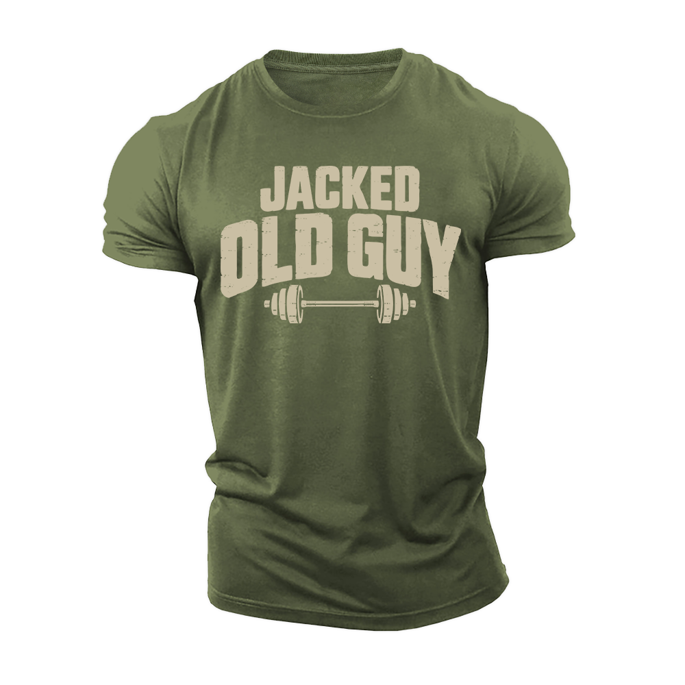 Jacked Old Guy Cotton T-Shirt