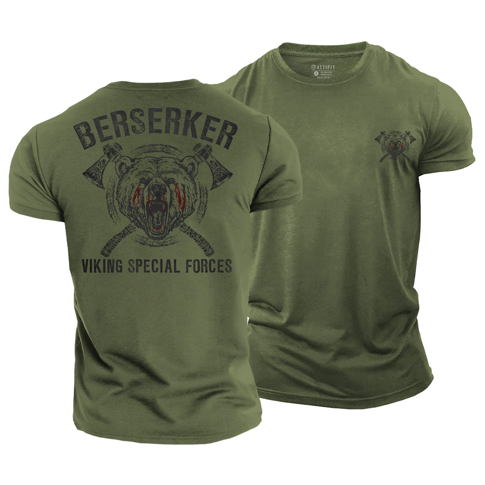 Berserker Bear Cotton T-Shirt