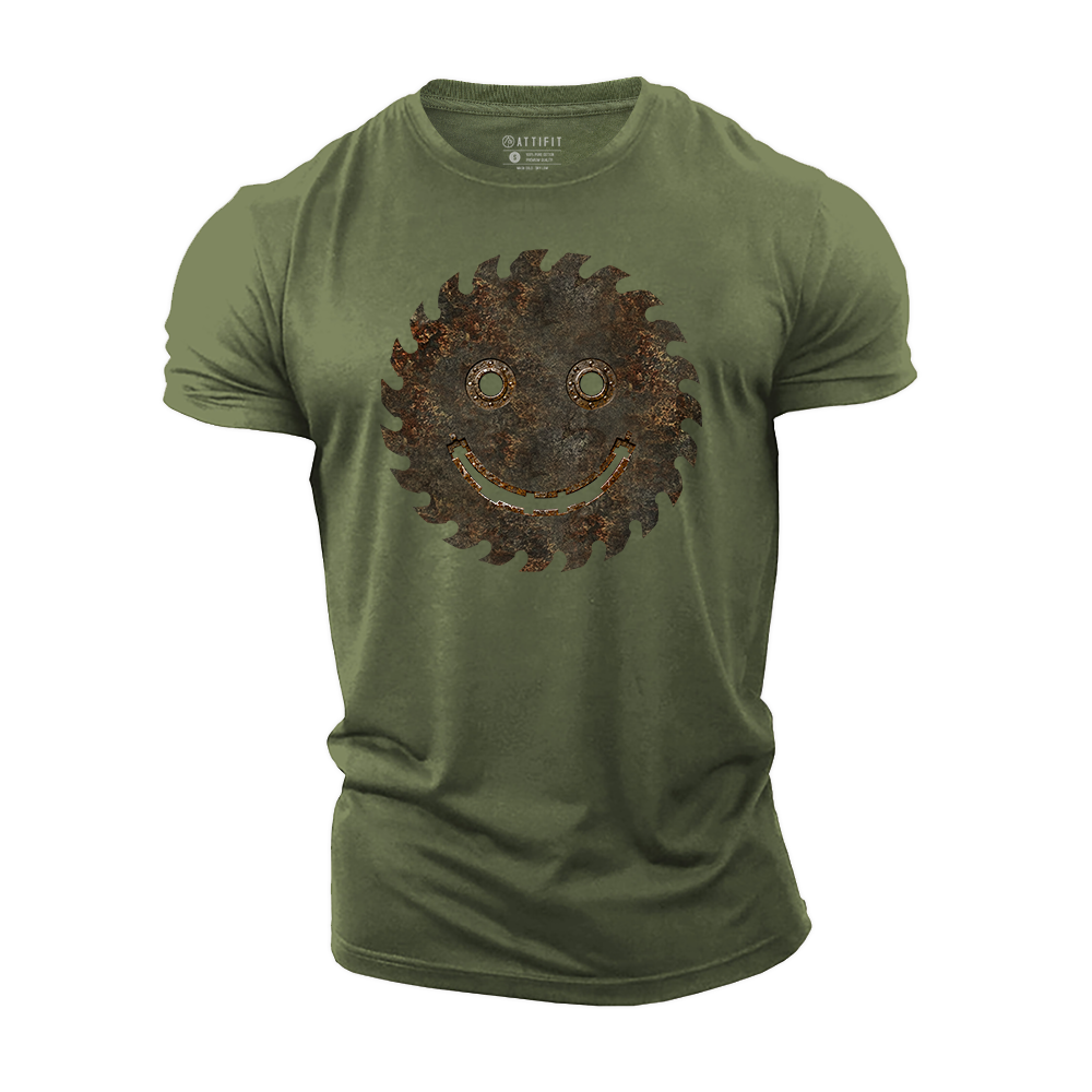 Rusted Joy Machine Cotton T-Shirt