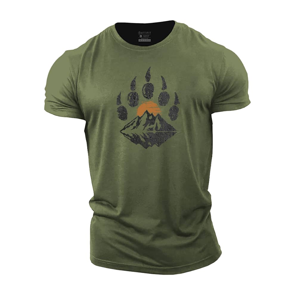 Mountain Bear Paw Cotton T-Shirt