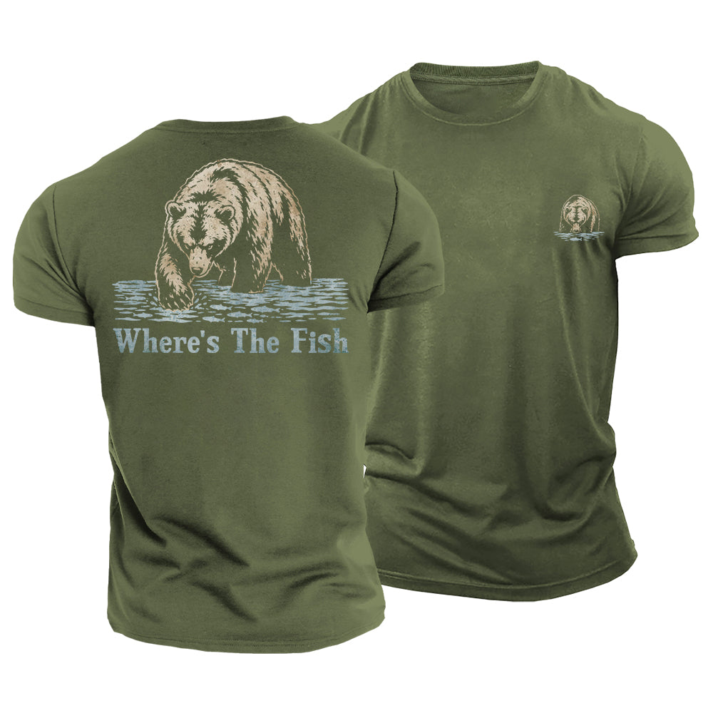 Bear Wants Fish Cotton T-Shirt