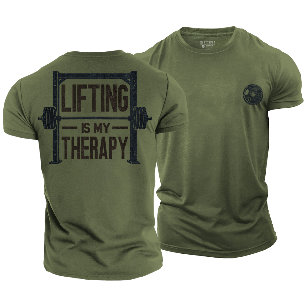 Lifting Is Therapy Cotton T-Shirt