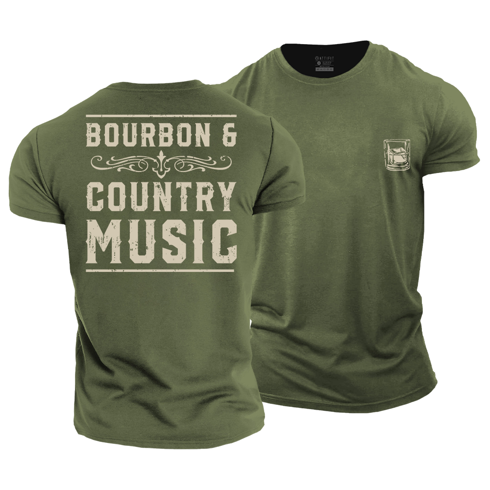 Bourbon & Country Music Cotton T-Shirt