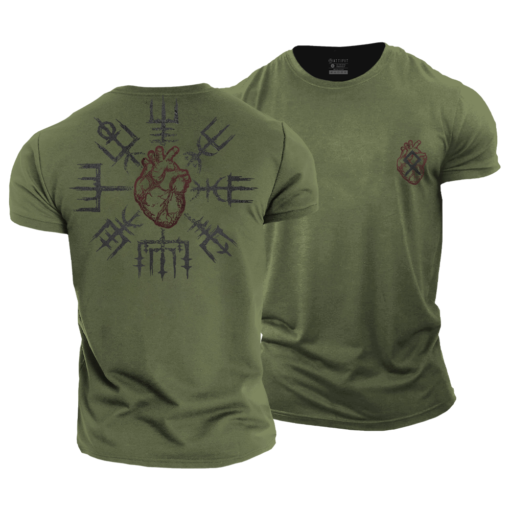 Viking Heart Cotton T-Shirt