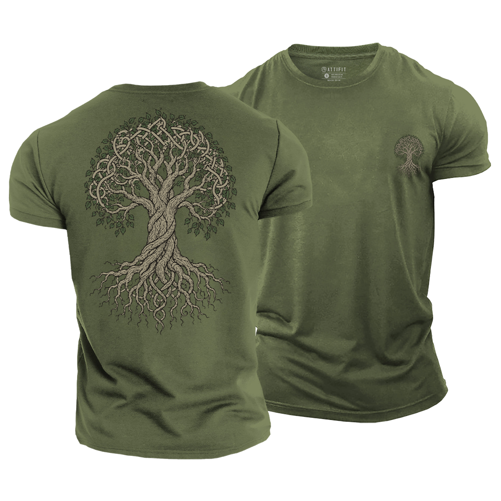 Yggdrasil Roots Cotton T-Shirt