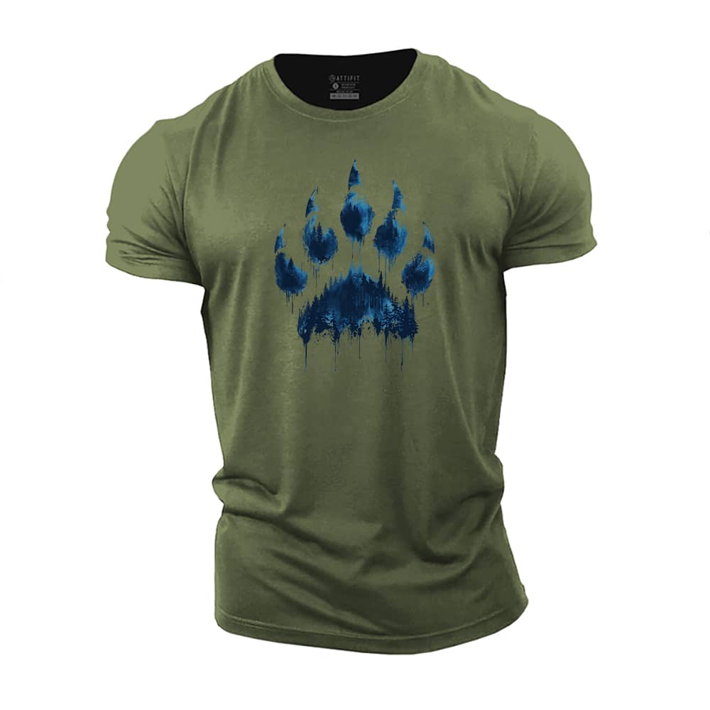 Forest Bear Paw Cotton T-Shirt