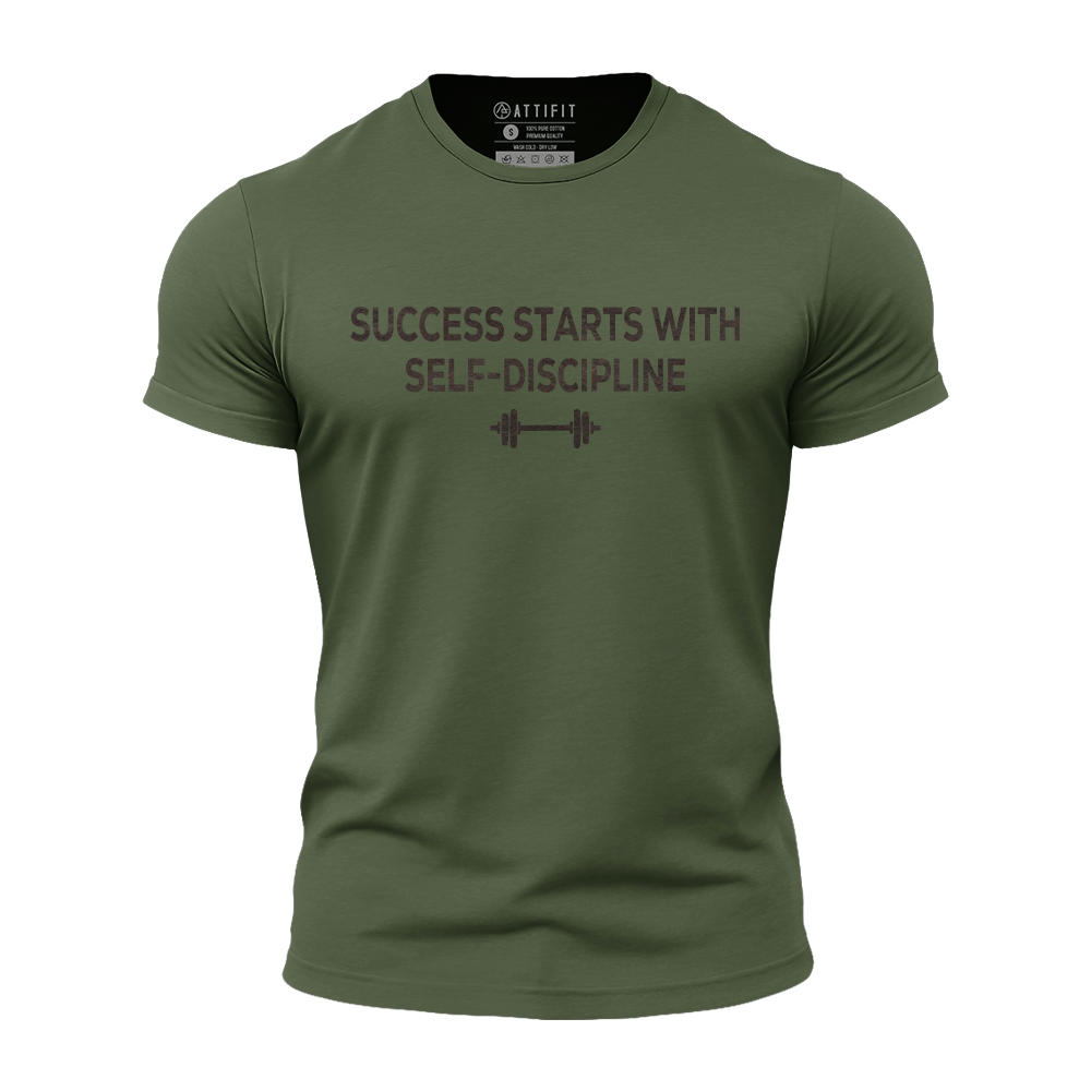Success Starts with Self-Discipline Athletic Quick-Dry T-Shirt