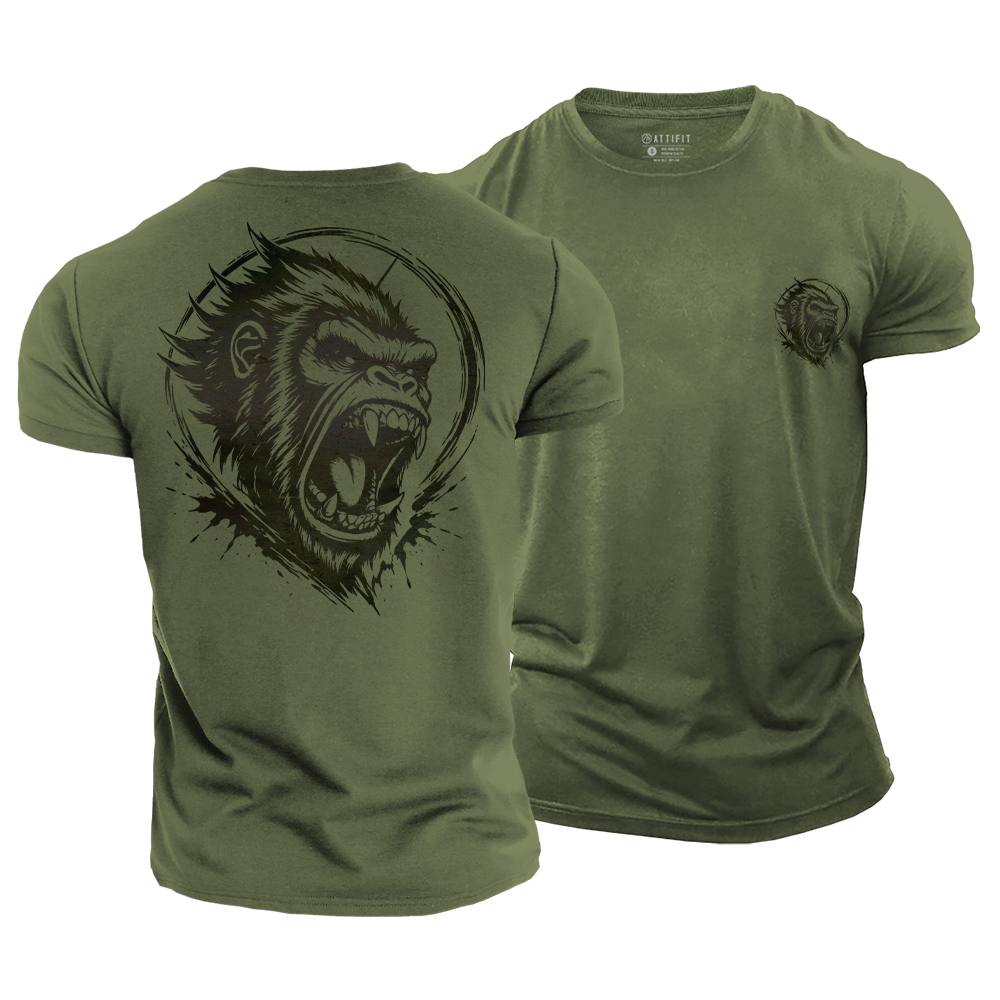 Roaring Gorilla Cotton T-Shirt