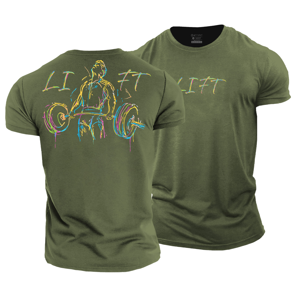 Neon Lift Mode Cotton T-Shirt