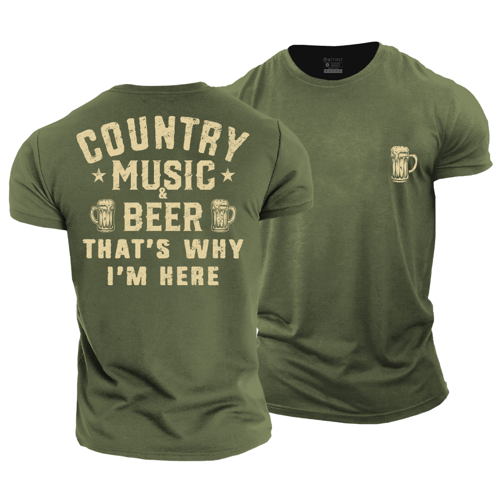Country Music & Beer Cotton T-Shirt