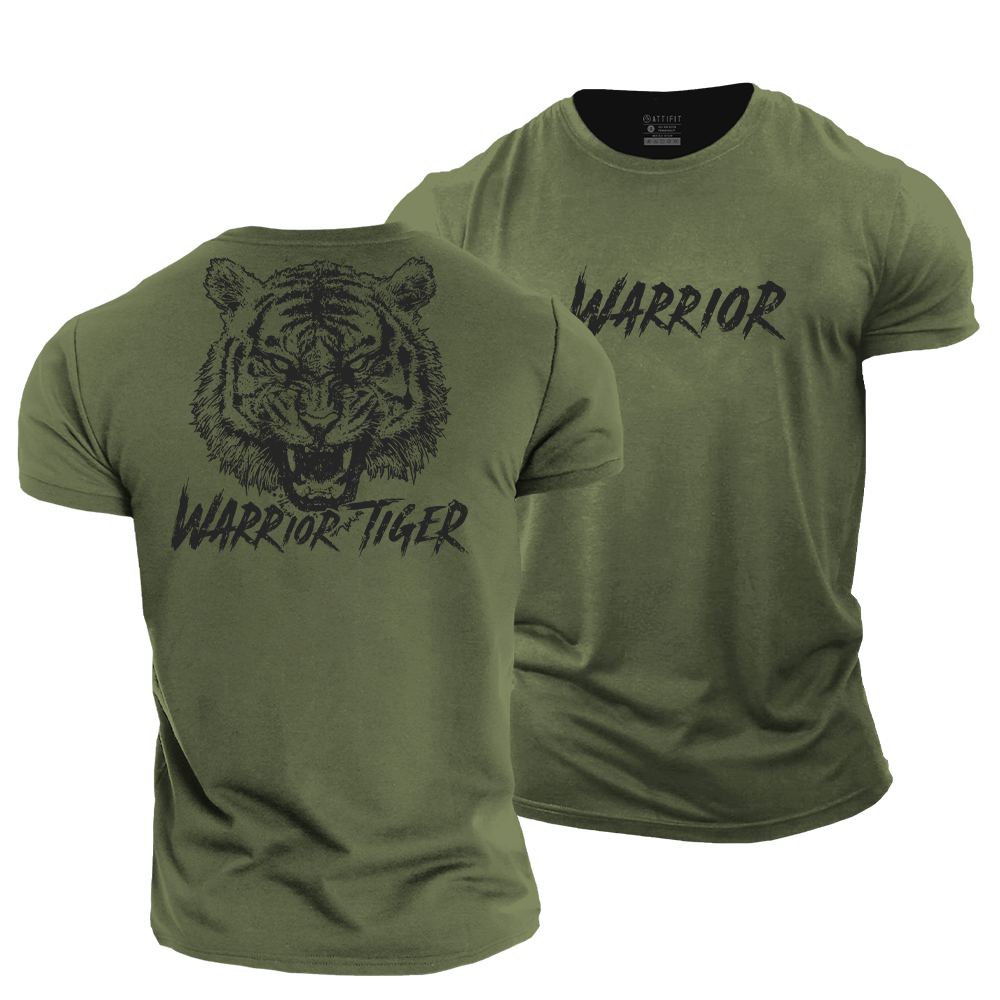 Warrior Tiger Cotton T-Shirt