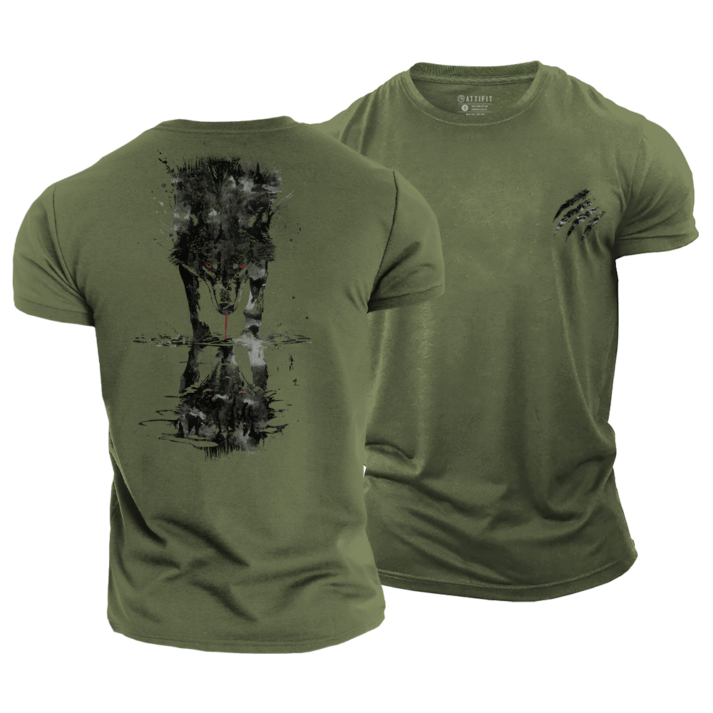 Reflections of the Wolf Cotton T-Shirt