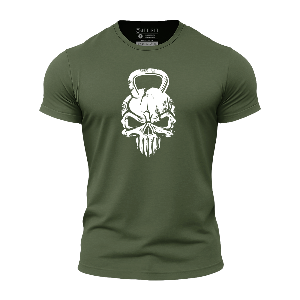 Kettlebell Skull Athletic Quick-Dry T-Shirt