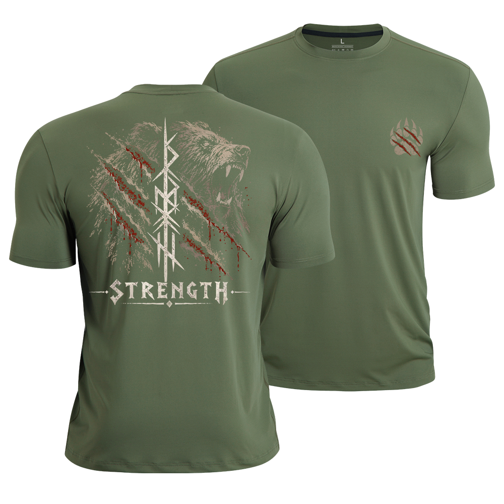 Runic Bear Strength Quick-Dry T-Shirt