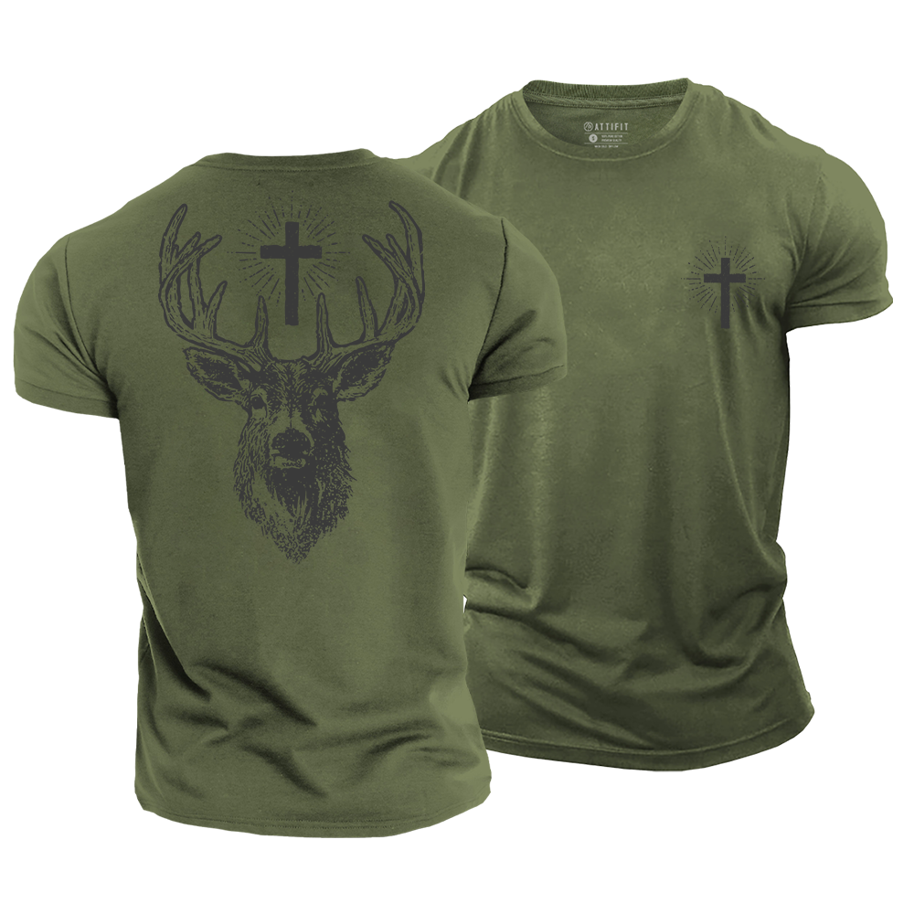 St Hubert Deer Cotton T-Shirt