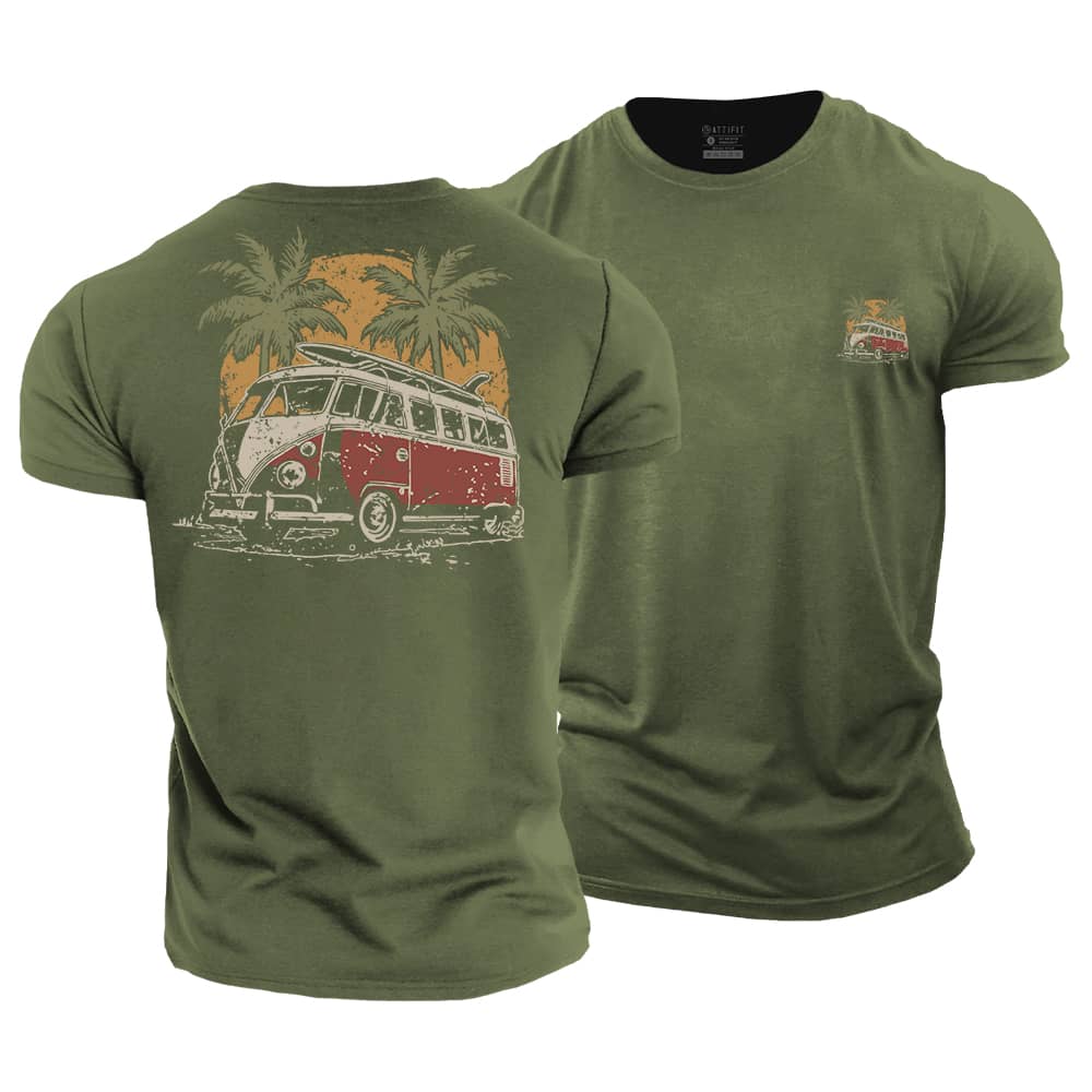 Bus Vacation Cotton T-Shirt