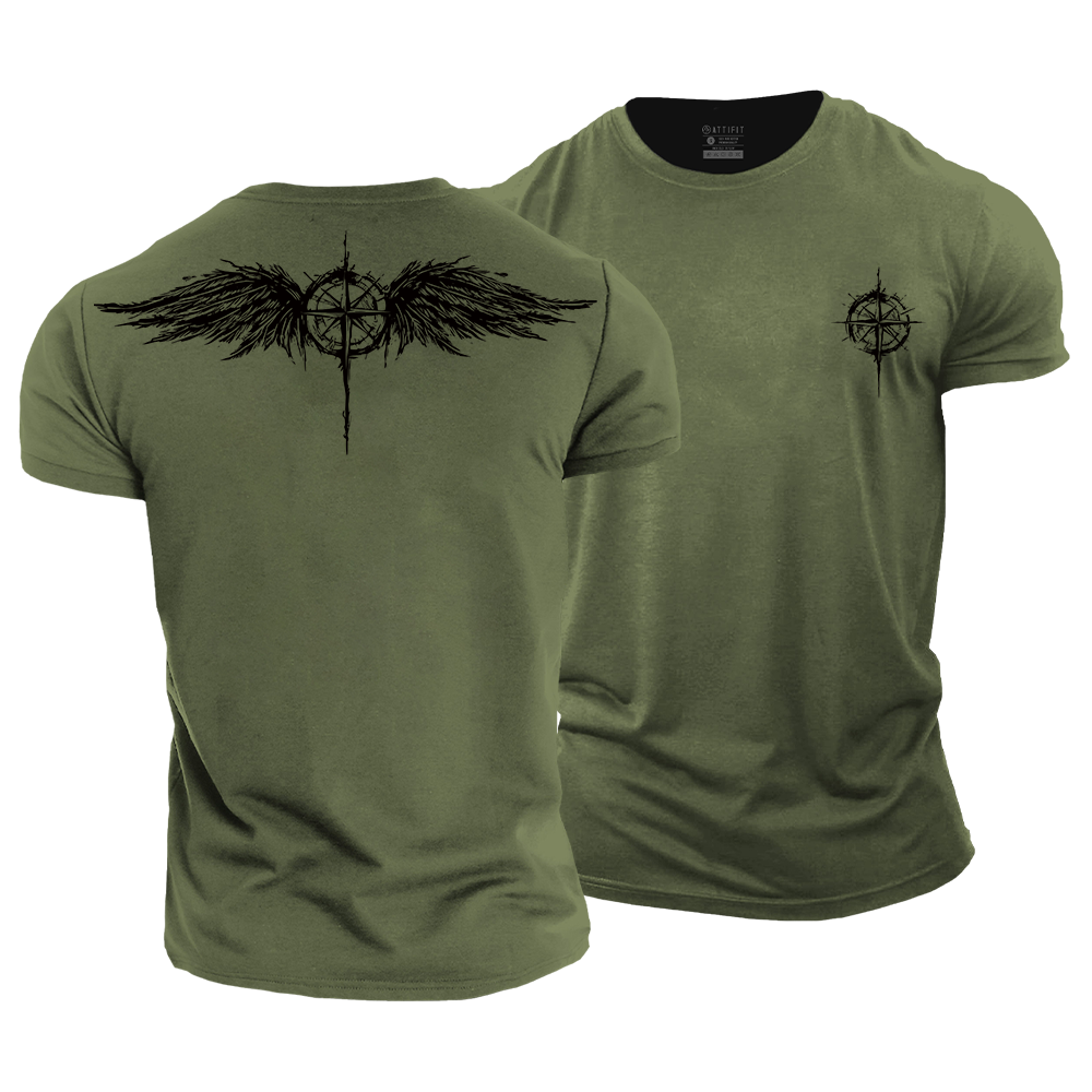 Compass Wings Cotton T-Shirt