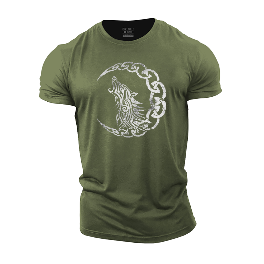 Viking Wolf Cotton T-Shirt