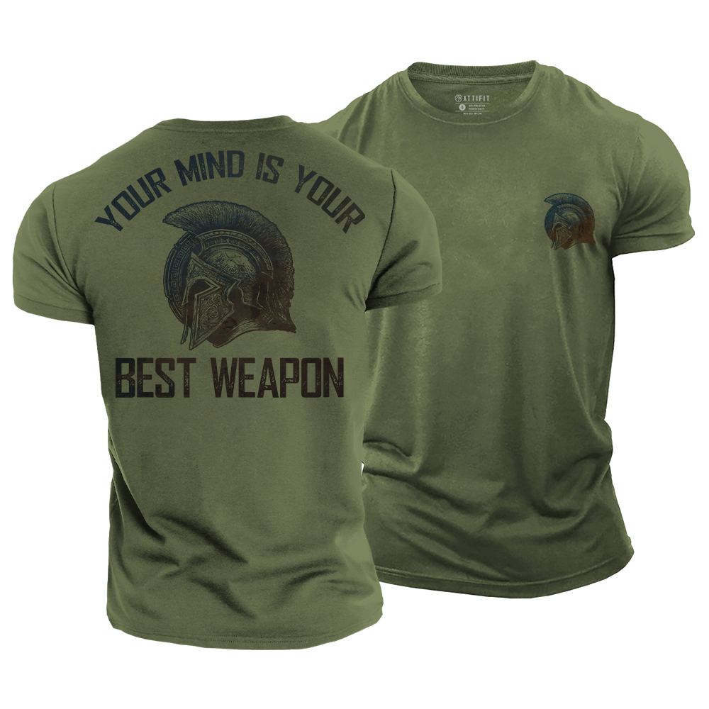 Mind over Battle Spartan Cotton T-Shirt
