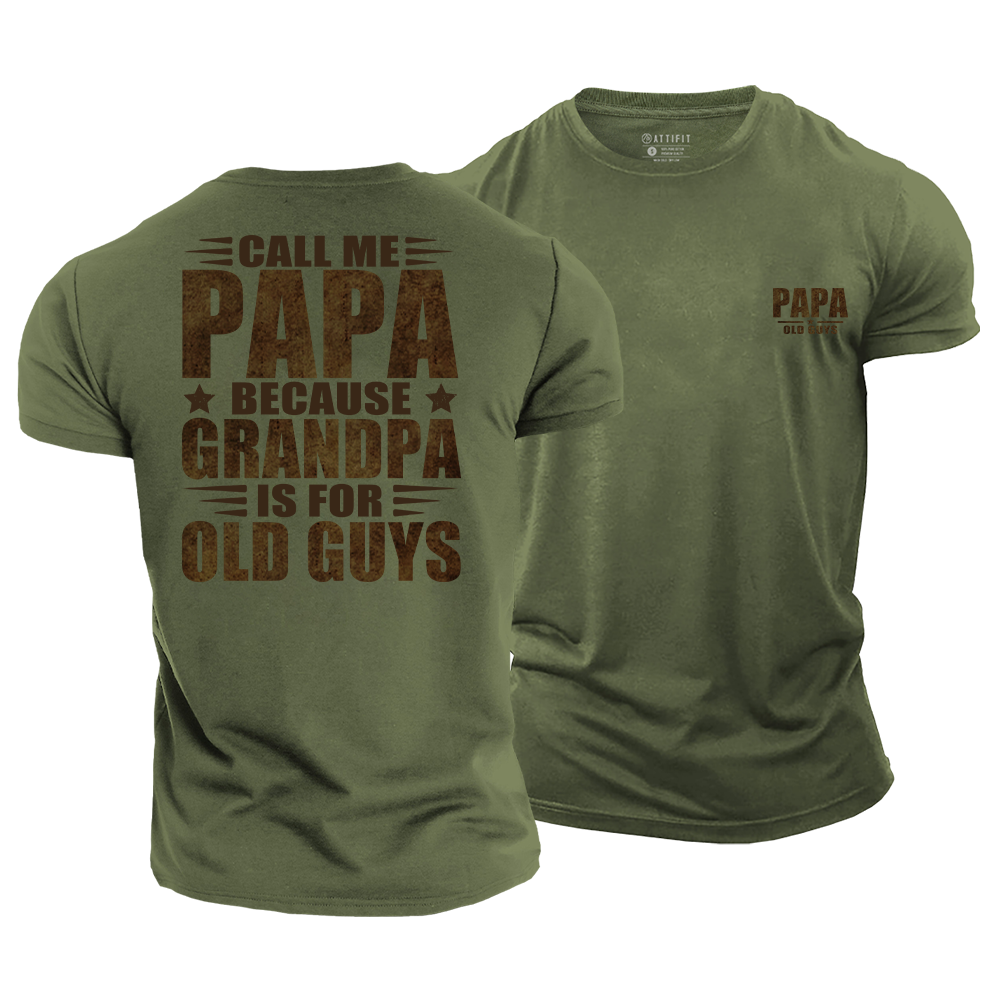 Funny Papa Grandpa Cotton T-Shirt