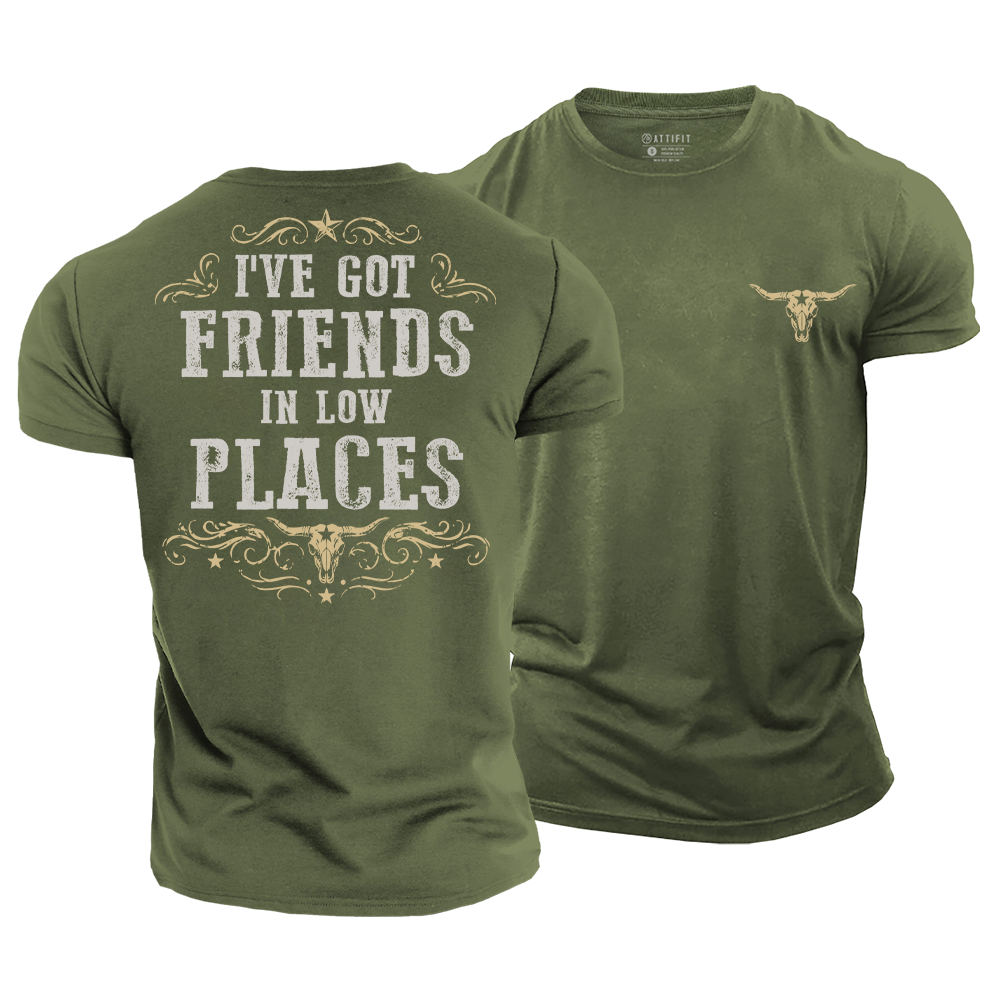 Western Outlaw Friends Cotton T-Shirt