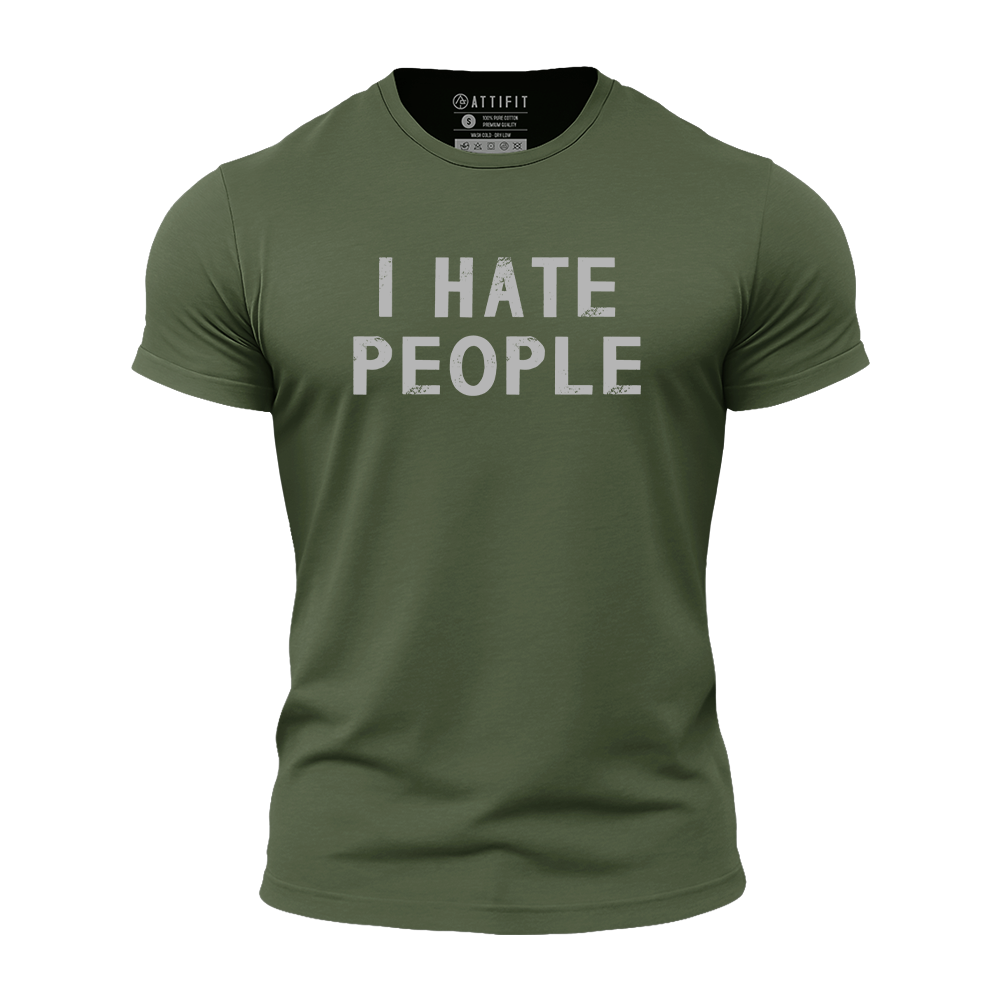 I Hate People Athletic Quick-Dry T-Shirt