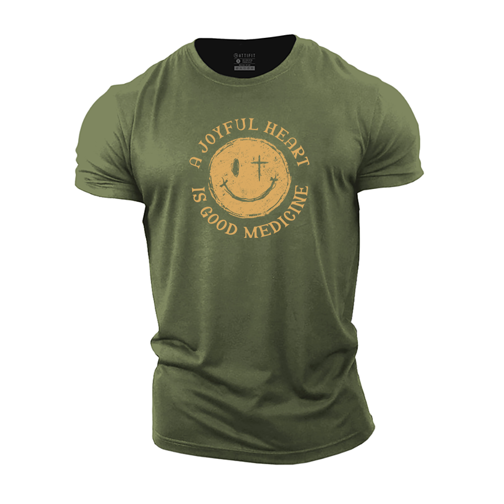 A Joyful Heart Is Good Medicine Cotton T-Shirt