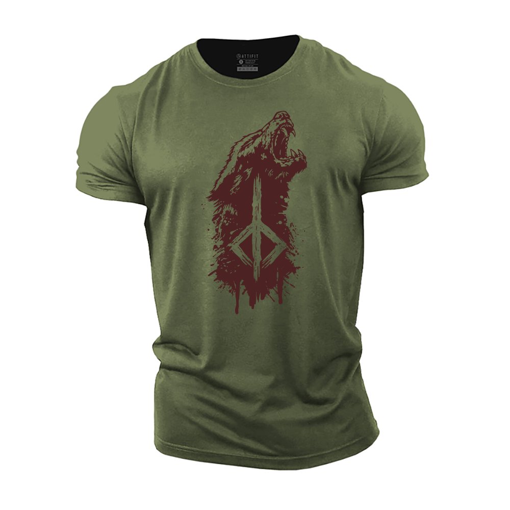 Viking Hunter Rune Cotton T-Shirt