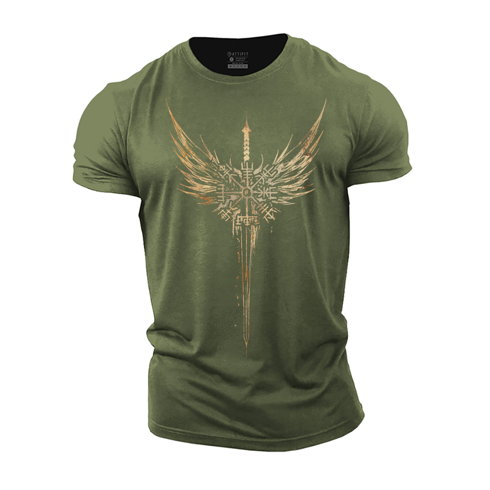 Viking Compass Wings Cotton T-Shirt